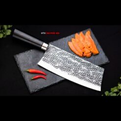 Dao chặt xương thép nhíp cán gỗ mun