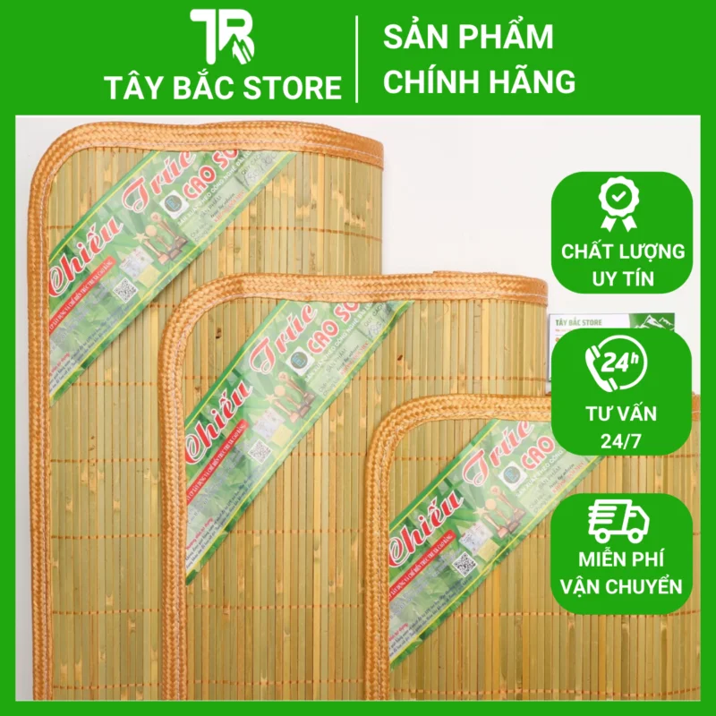Chiếu trúc 1m2, chiếu tre cao cấp làm từ tre trúc tự nhiên %