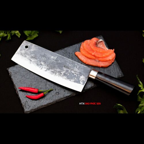 Dao Chặt Gà Thép Nhíp Ô Tô Rèn Tay Phúc Sen - Hình ảnh 3