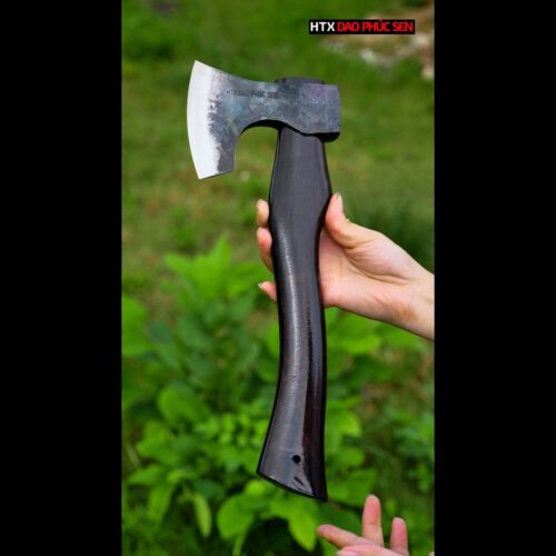 Rìu Đi Rừng 04 cán gỗ Hàng Chuẩn HTX Dao Phúc Sen - Hình ảnh 2