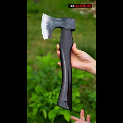 Rìu Đi Rừng 04 cán gỗ Hàng Chuẩn HTX Dao Phúc Sen - Ảnh 2
