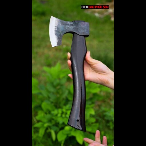 Rìu Đi Rừng 04 cán gỗ Hàng Chuẩn HTX Dao Phúc Sen - Hình ảnh 2