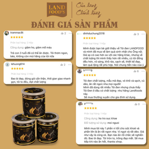 Tỏi Đen Cao Cấp LANDFOOD'S Xuất Khẩu - Hình ảnh 6