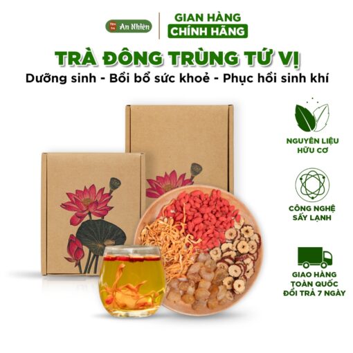 Trà Đông Trùng Hạ Thảo Long Nhãn Tứ Vị bồi bổ sức khỏe