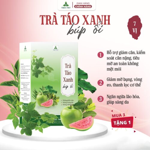 Trà Táo Xanh Búp Ổi 7 Vị - Giảm Cân, Tiêu Mỡ, Detox, Sáng Da - Hình ảnh 2