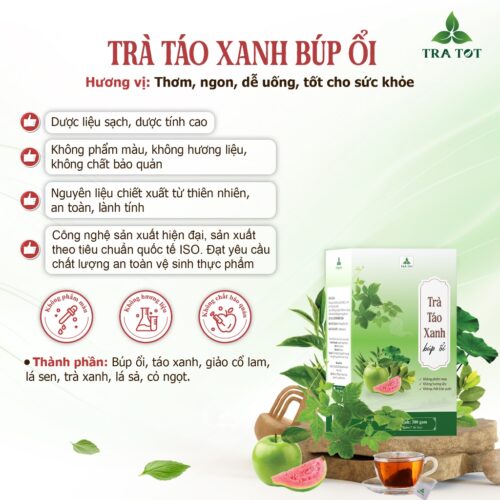 Trà Táo Xanh Búp Ổi 7 Vị - Giảm Cân, Tiêu Mỡ, Detox, Sáng Da - Hình ảnh 5
